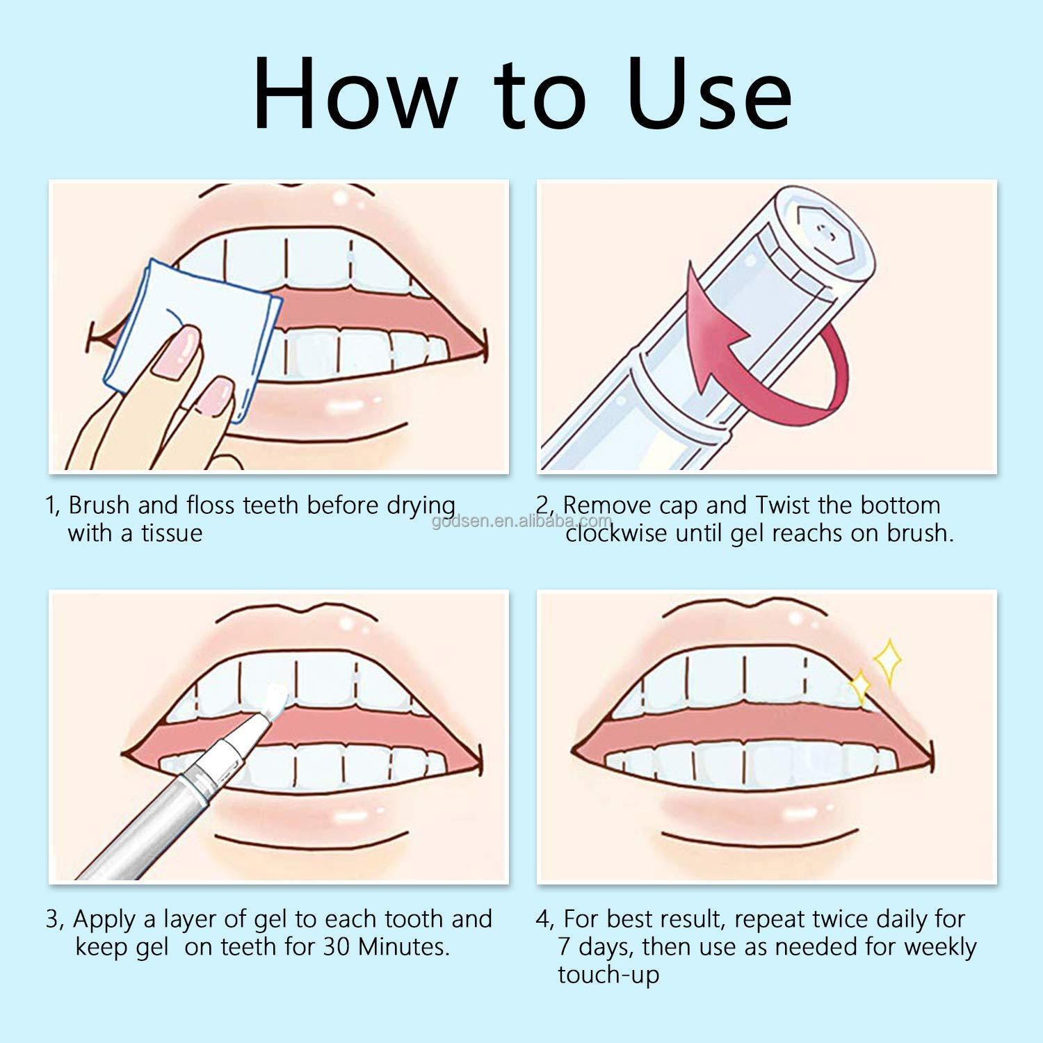 Picture of Carbamide Peroxide Whitening Formula Descaling Bright White Teeth Whitening Pen