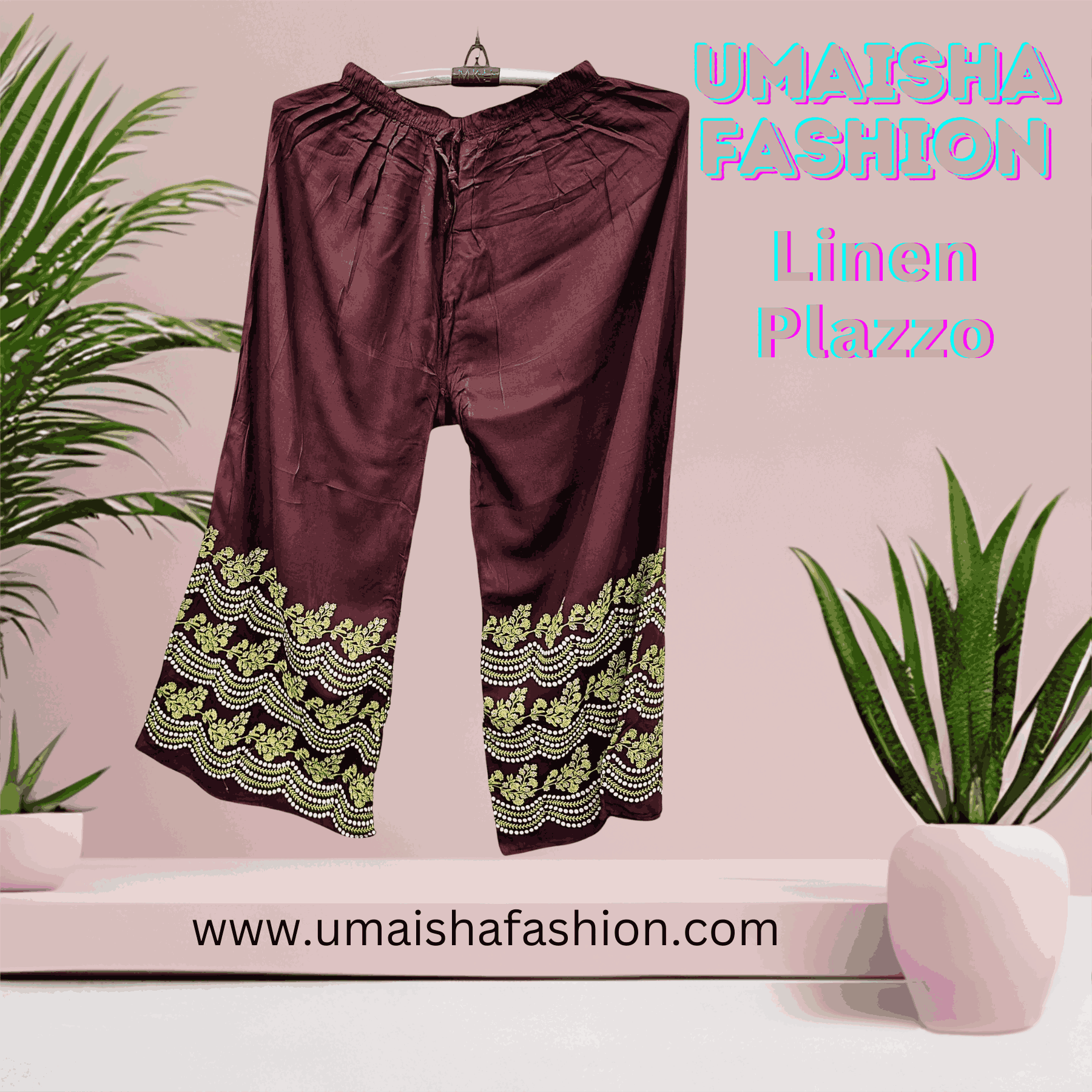 Buy Umaisha Fashion Soft Linen Print Plazzo For Woman Online in Bangladesh at Best Prices	
