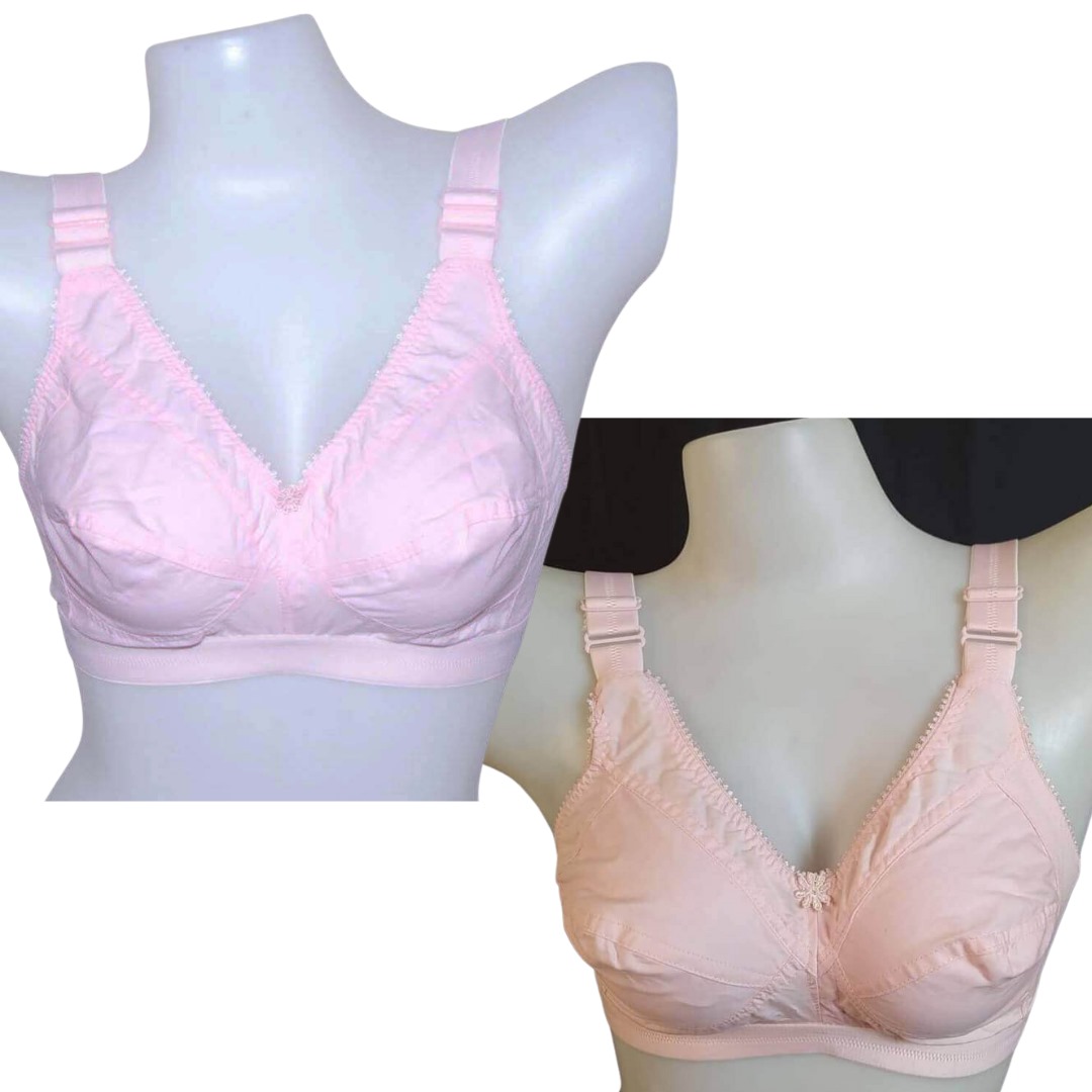 Picture of 3 Step Adjustable Hook Cotton Indian Guddi Bra Full Cup Size - ( 2 pcs combo )