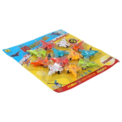 Picture of 12 PCS Pull Back Function Mini Jets Multicolor