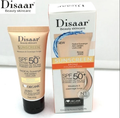 Buy Disaar Beauty Skincare Oil Free SPF PA+++ 50+ Sunscreen Instant Protection UVA UVB Foundation - 40gm at Best Price In Bangladesh