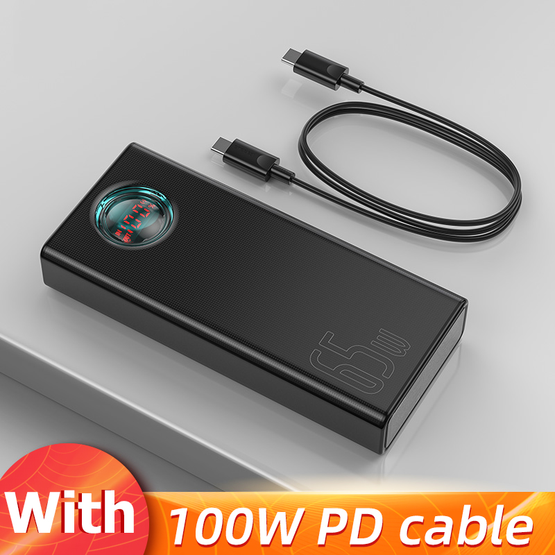 Picture of Baseus 65W 30000mAh USB Type C Fast Charging PD 3.0 Quick Charge Powerbank
