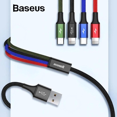Picture of BASEUS 4 IN 1 Rapid Series 3.5A Type-C Micro USB Cable