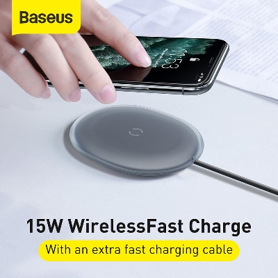 Picture of Bseus Jelly Wireless Charger 15W Fast Qi Wireless Charger For iPhone Airpods Pro Quick Wireless Fast Charging Pad Phone Charger