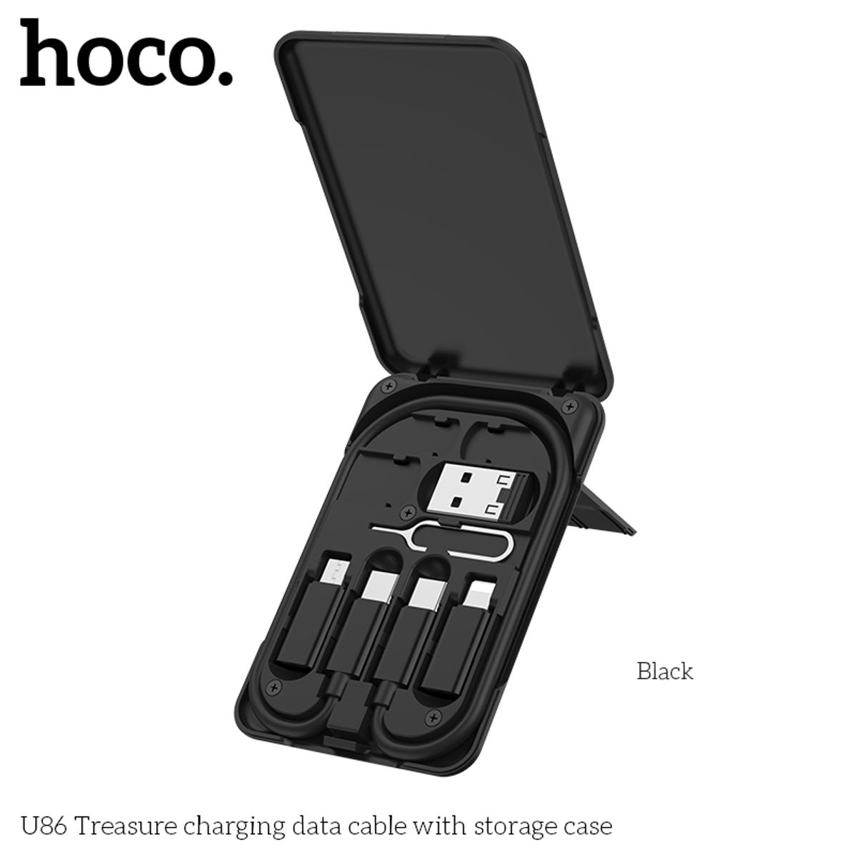 Picture of Hoco U86 Treasure Full types Charging Data Cable with Storage Case and Holder for Travel Business Trip - Cable Protector