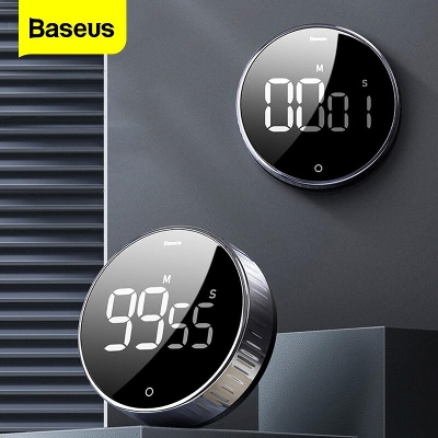Picture of Baseus LED Digital Kitchen Timer For Cooking Shower Study Stopwatch Alarm Clock Magnetic Electronic Cooking Countdown Time Timer