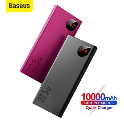 Picture of Baseus Adaman 10000mah Power Bank 22.5W Fast Charging PD QC 4.0 3.0 Type C Powerbank-Black