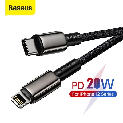 Picture of Baseus 20W USB C Cable for iPhone 11 8 XR PD Fast Charge for iPhone 12 SE USB Type C Cable Fast Charging for Macbook Cable