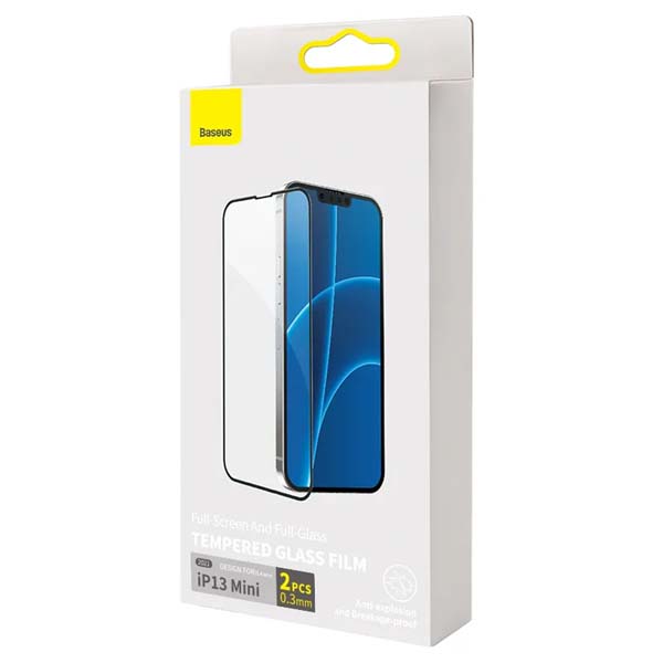 Picture of Baseus 2Pcs 0.23mm Full Coverage Tempered Glass For iP 13 Pro Max