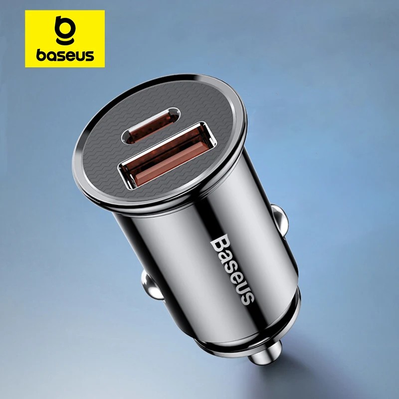 Picture of Baseus 30W Car Fast Charger Quick Charge 4.0 3.0 USB Type-C Fast Charging Car Phone Charger