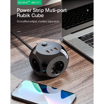 Picture of BlitzWolf BW-PC1 2500W Power Socket USB Charger Strip