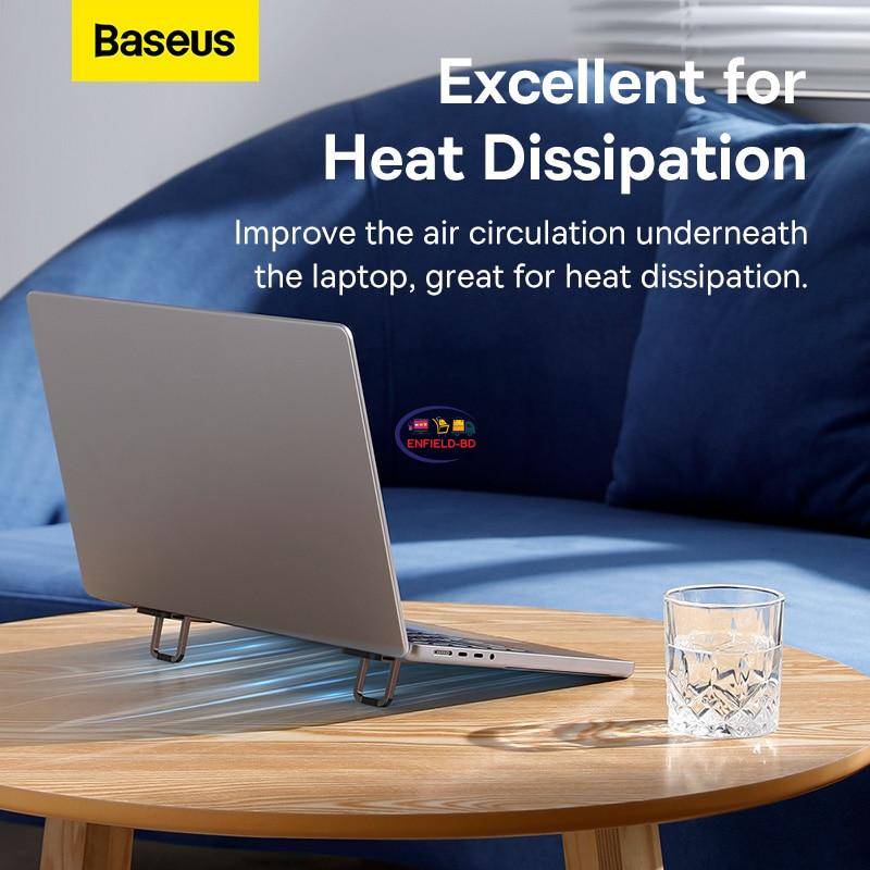 Picture of Baseus Adjustable Laptop Stand For  Laptops Aluminum Desktop Laptop Bracket Mini Cooling Stand