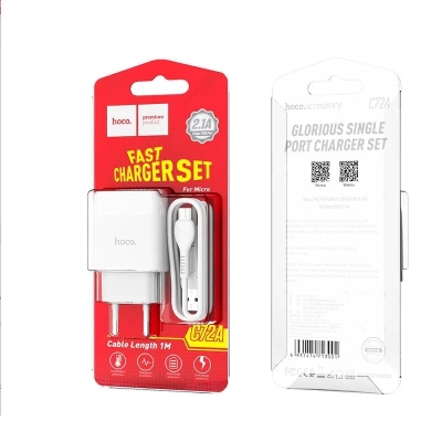 Picture of HoCo c72a single port chargercharger USB + cable micro set
