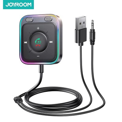 Picture of Joyroom Bluetooth 5.3 Car Adapter Enhanced Dual Mic ENC Noise Canceling 3.5mm AUX Adapter Bluetooth Wireless Receiver