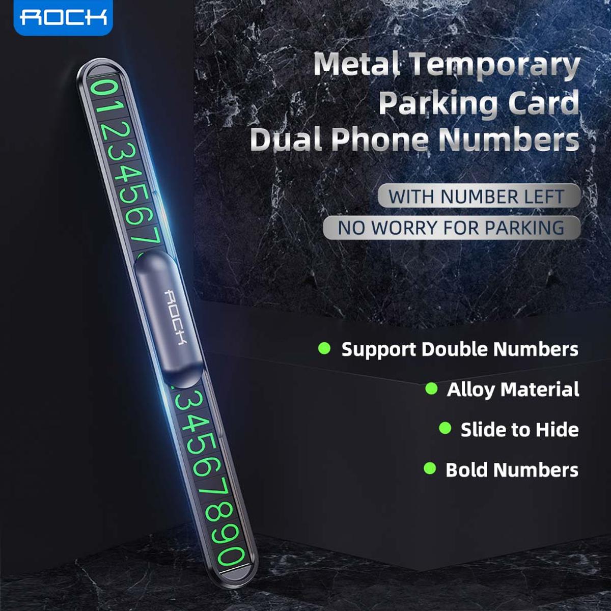 Picture of ROCK Car Metal Temporary Parking Card Dual Phone Numbers