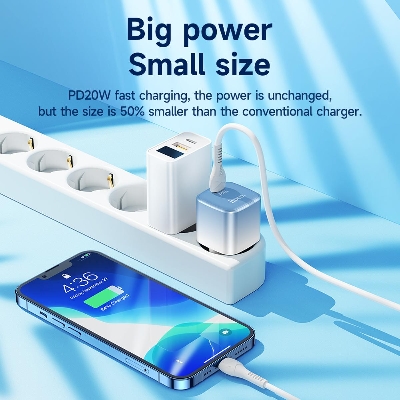 Picture of HOCO USB C 20W PD Fast Charger Quick Charge 4.0 3.0 USB ip Fast Charger for iPhone 13 12 11 Xs Xiaomi Portable Wall Charger