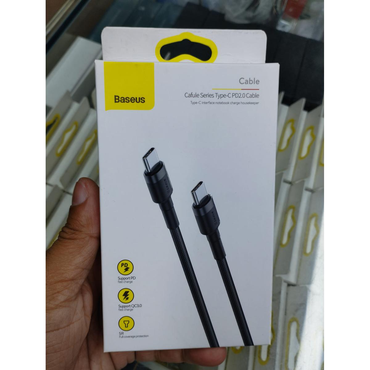 Picture of Baseus Cafule Type-C PD2.0 60W flash charging data line Black-1m