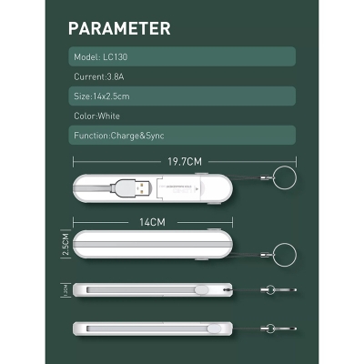 Picture of LDNIO 3 in 1 Fast charging Cable Storage Box with Type-C Connector-LC130