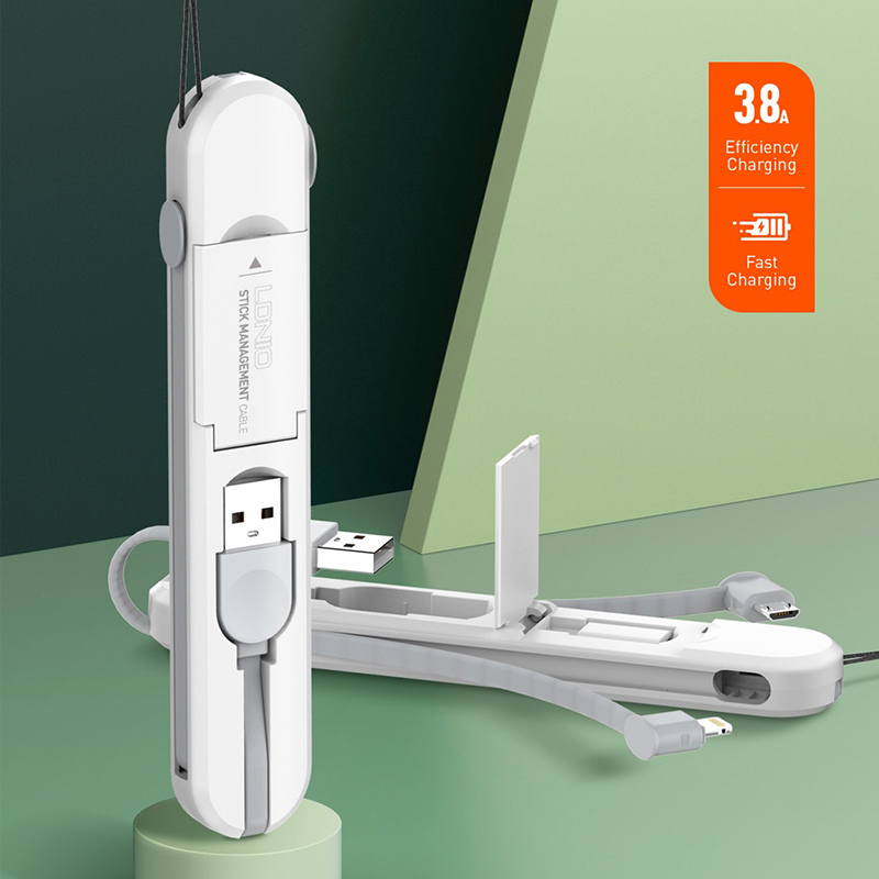 Picture of LDNIO 3 in 1 Fast charging Cable Storage Box with Type-C Connector-LC130