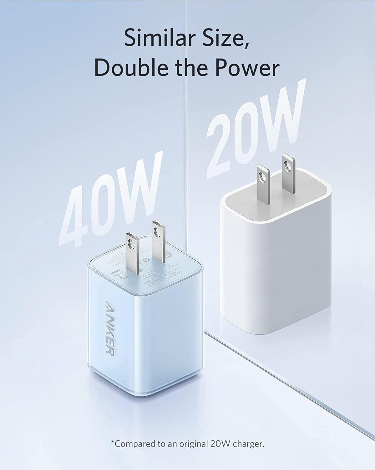 Picture of Anker 521 Charger (Nano Pro)  Anker Nano Pro 40W PIQ 3.0 Dual Port Compact Fast USB C Charger