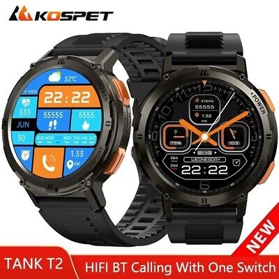 Picture of KOSPET TANK T2 Military Smart Watch Ultra Men Smartwatch Women Sport Electronic Fitness AMOLED AI Voice IP69 Waterproof