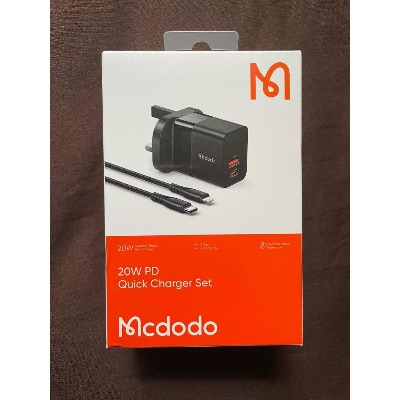 Picture of MCDODO  CH-1302 Hydrogen 20W Charger UK Data Cable Set