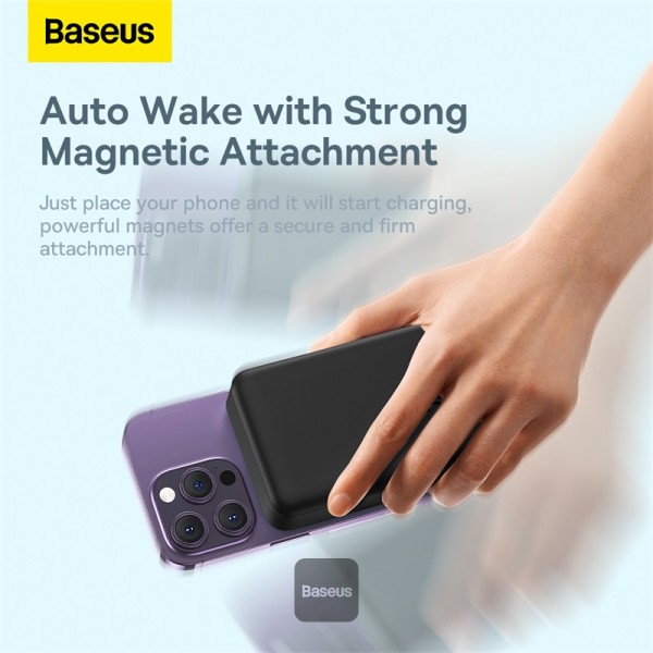 Picture of Baseus Airpow Magnetic Mini Wireless Fast Charge Power Bank 20000mAh 20W Black