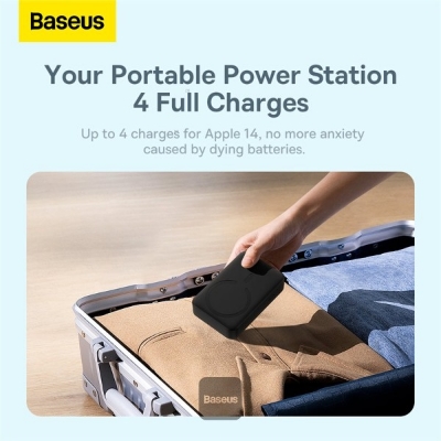 Picture of Baseus Airpow Magnetic Mini Wireless Fast Charge Power Bank 20000mAh 20W Black