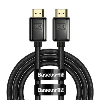 Picture of Baseus HDMI High Definition Series HDMI 8K to HDMI 8K Adapter Cable Zinc alloy 2m Black