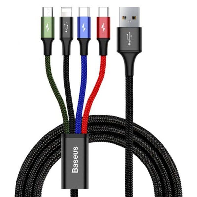 Picture of Baseus  4 in 1 Rapid Series Cable 2x Type-C, Lightning & Micro USB