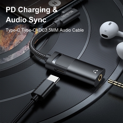 Picture of Mcdodo 60W PD Fast Charging Audio Type C to 3.5mm Earphone Jack DAC Adapter