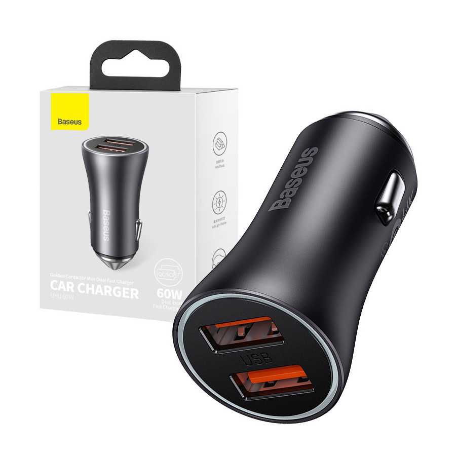 Picture of Baseus 60W Car Charger Quick Charge Dual USB