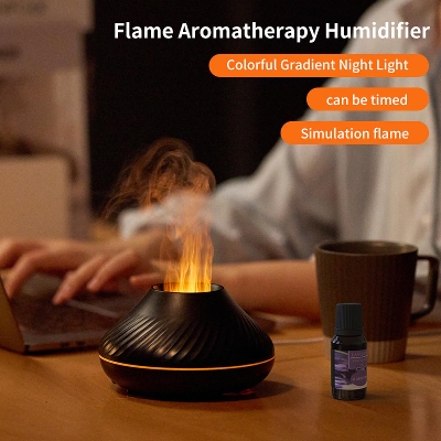 Picture of Diffuser 7 Colors Flame Light Home Air Humidifier 130ML USB Room Fragrance Essential Oil Diffuser