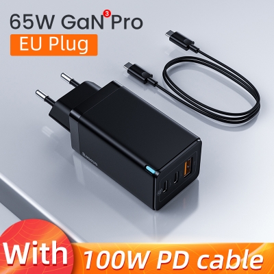 Picture of Baseus 65W GaN 3 Chagrer USB Type C Chagrer Quick Charge 4.0 3.0 PD Fast Chaging For iPhone 13 Pro Xiaomi Samsung Laptop Macbook