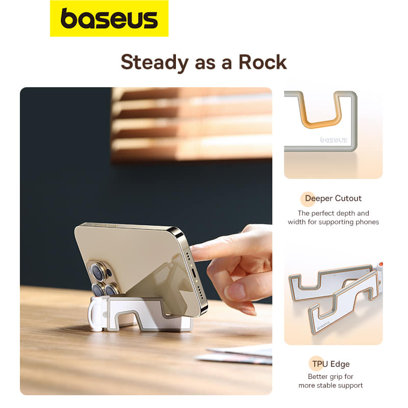 Picture of Baseus Portable Folding Phone Stand Universal Mini Size Mount Holder Stable Light Thin Stand for iPhone 14 13 12 Pro Max and Others device