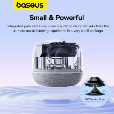 Picture of Baseus AeQur V2 Portable Bluetooth Speaker TWS Bluetooth 5.0 Wireless Speaker 360° Sound Stage Powerful Bass 3EQ Modes Speakers
