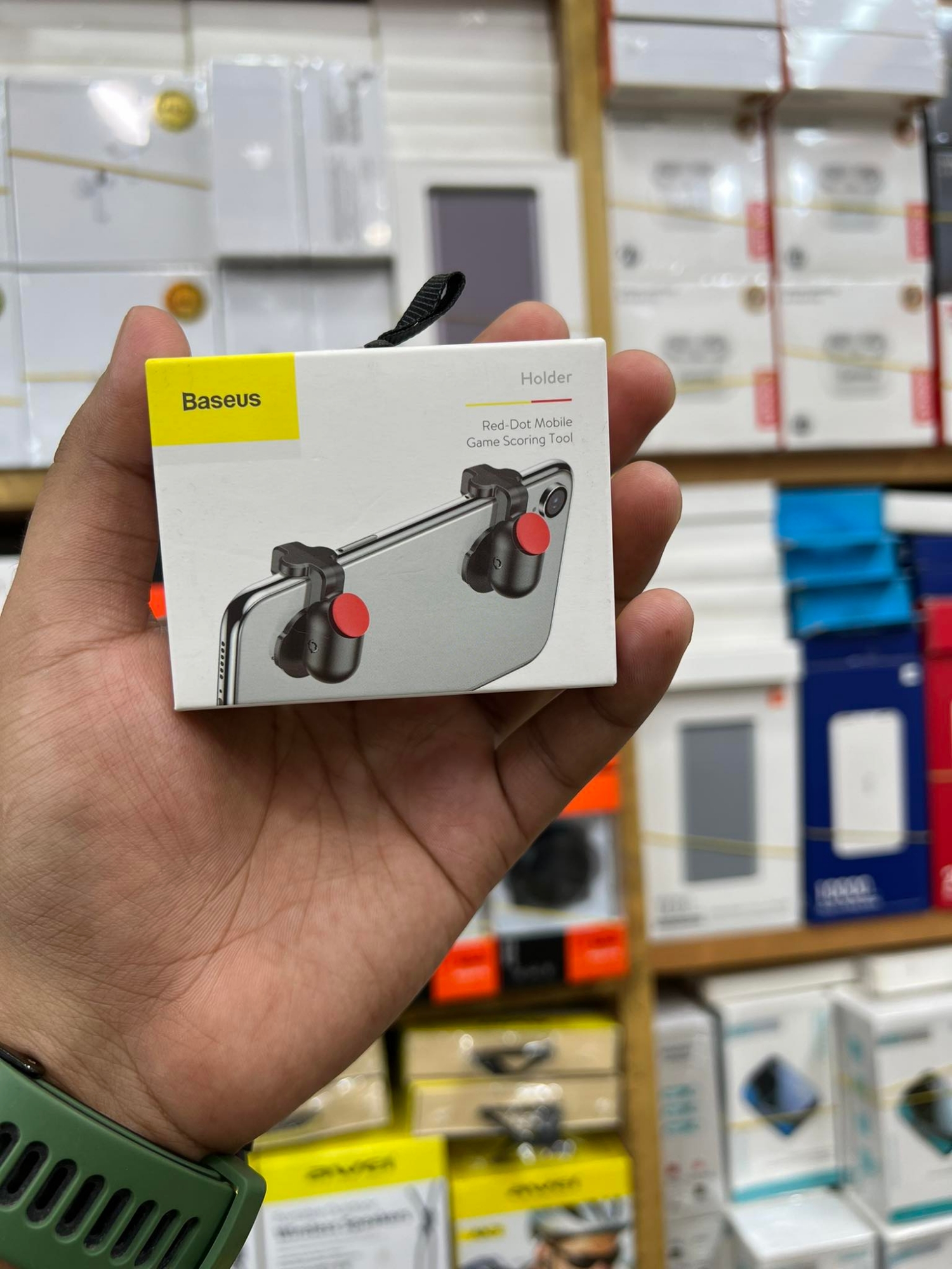 Picture of Baseus Red Dot Mobile Gaming Controller New Trigger - Black - Finger Sleeve