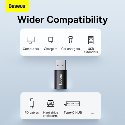 Picture of Baseus Ingenuity Series Mini OTG Adaptor USB 3.1 to Type-C Black