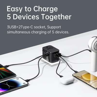 Picture of ROCK 35.5W Travel Multifunctional Plug PD Fast Charger Power Adapter