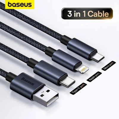 Picture of Baseus Minimalist 3 in 1 M+L+C 3.5A charging cable 1.2m