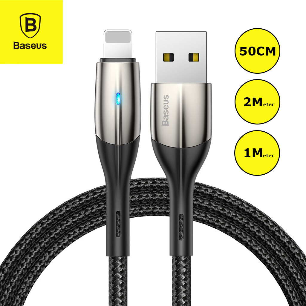 Picture of Baseus Horizontal Data Cable IP 2.4A 0.5m For Fast Charging Lightnin power bank short cable-50cm