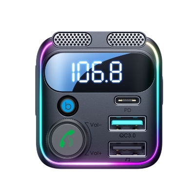 Picture of JOYROOM JR-CCB01 48W Dual-Mic Car Wireless FM Transmitter(Black)