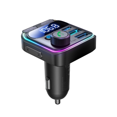 Picture of JOYROOM JR-CCB01 48W Dual-Mic Car Wireless FM Transmitter(Black)