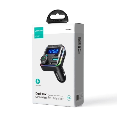 Picture of JOYROOM JR-CCB01 48W Dual-Mic Car Wireless FM Transmitter(Black)
