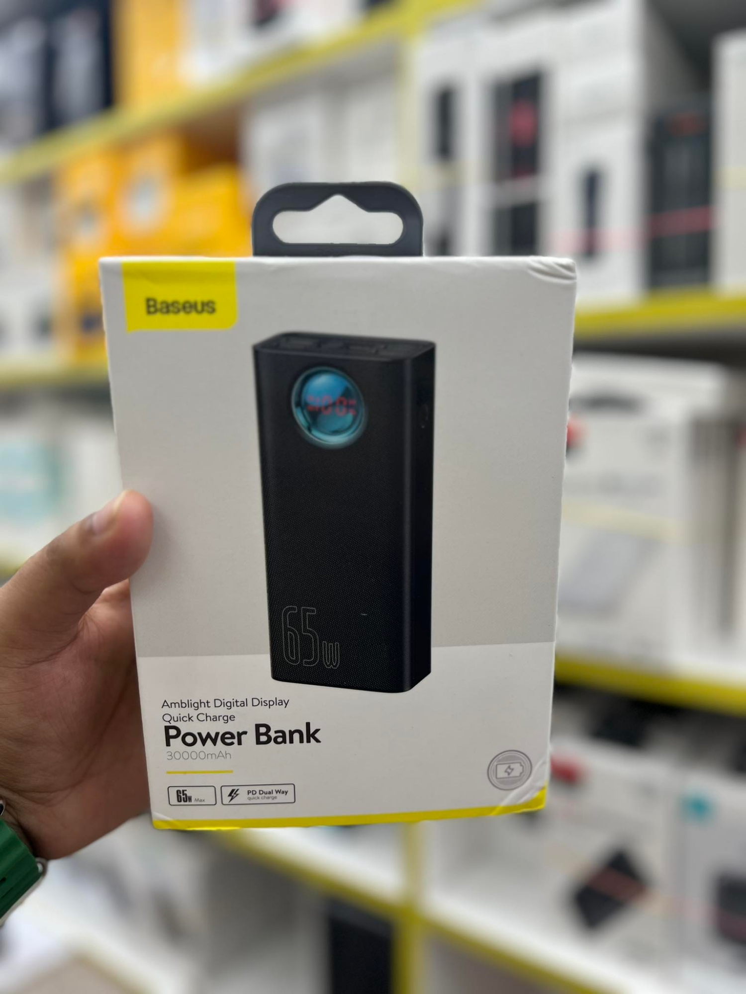 Picture of Baseus Portable Laptop Charger, Baseus 30000mAh Power Bank 65W Fast Charging USB C Battery PD 3.0 7-Port Battery Bank for All laptops & Phone Amblight 30000mAh 33W power bank PD3.0 QC3.0 4x USB / 1x USB Type C (PPLG-01)