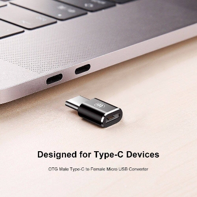 Picture of BASEUS CAMOTG-01 MICRO FEMALE TO TYPE-C MALE ADAPTER CONVERTER