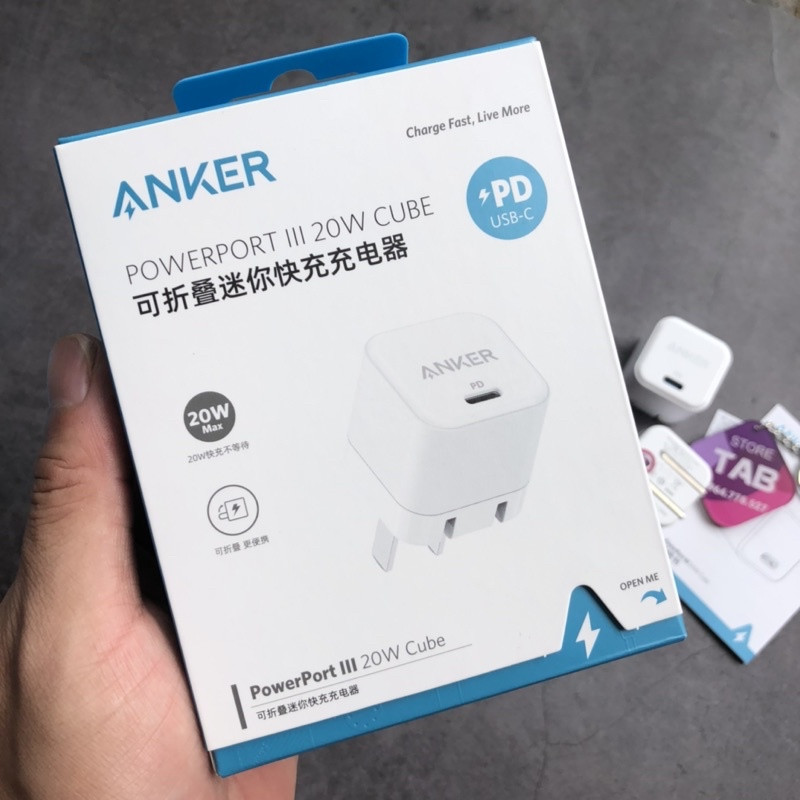Picture of Anker Powerport III 20W Cube USB-C Charger PD Adapter (Adapter only)