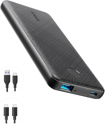 Picture of Anker A1245  Portable Charger, USB-C Portable Charger 10K with 20W Power Delivery, Power Bank (PowerCore Slim 10K PD)