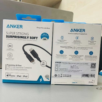 Picture of Anker PowerLine III Flow USB-C To Lightning Cable-3ft Black