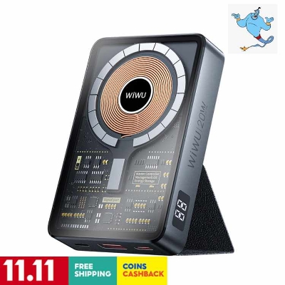 Picture of WIWU JC-21 Transparent Magnetic Power Bank 22.5W 10000mAh with Stand